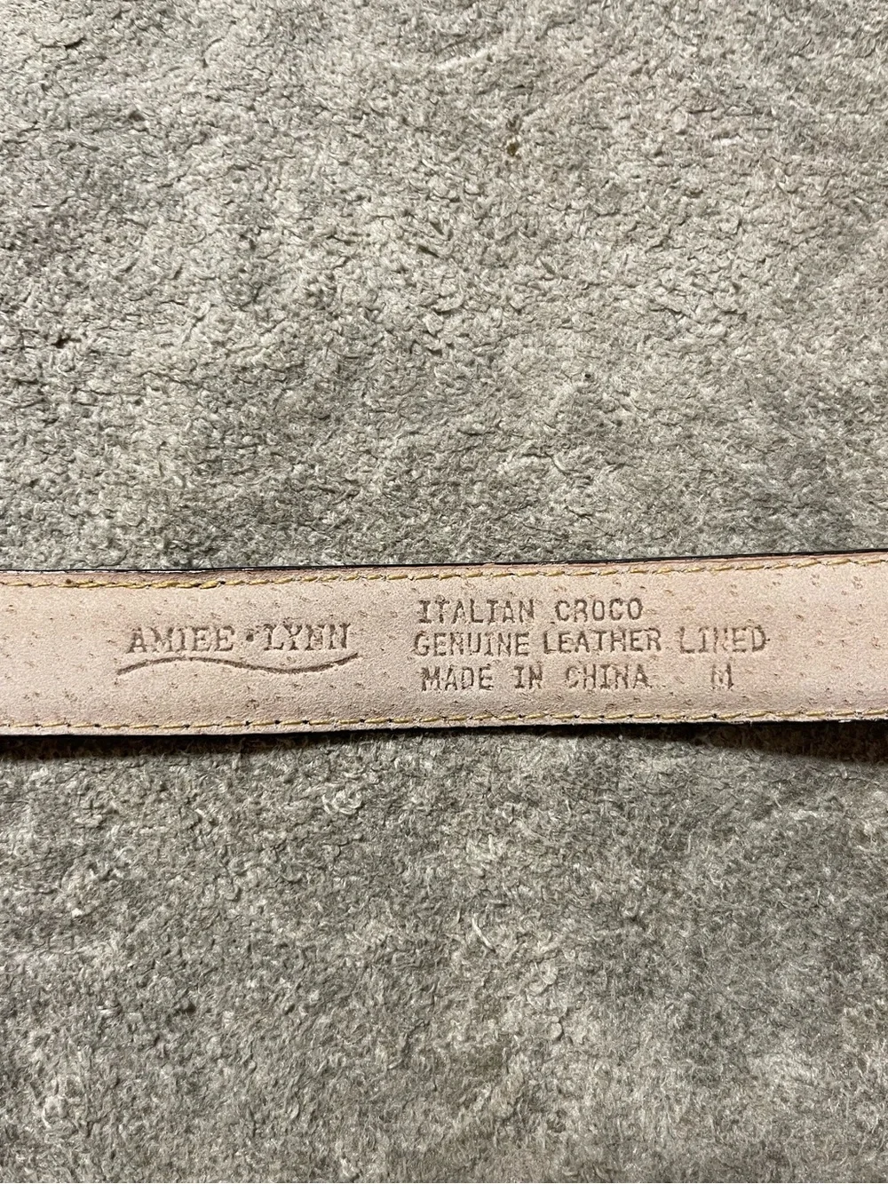 Amiee Lynn Italian Croc Genuine Leather Belt